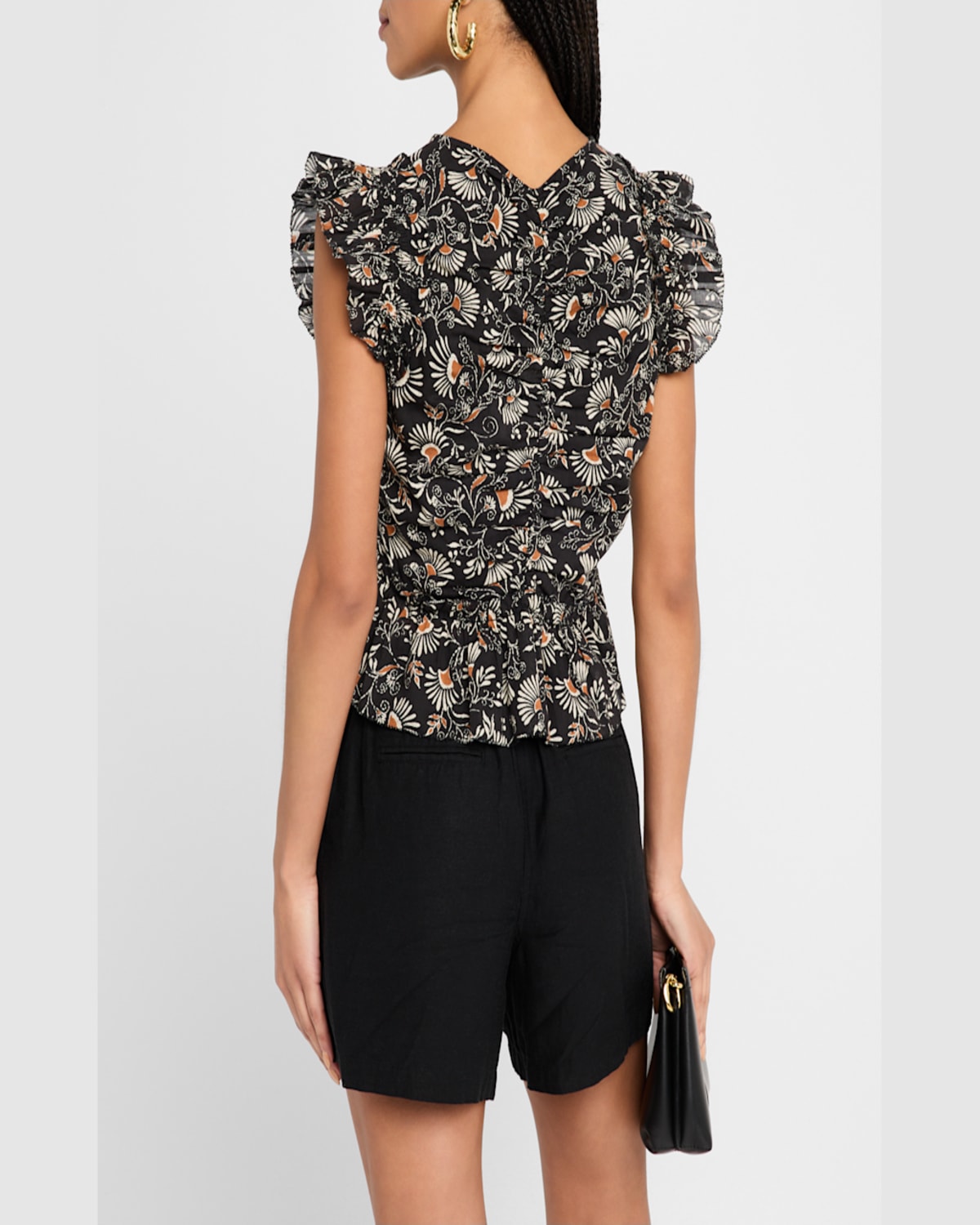 Rails Cali Floral Print Peplum Top In Cassia