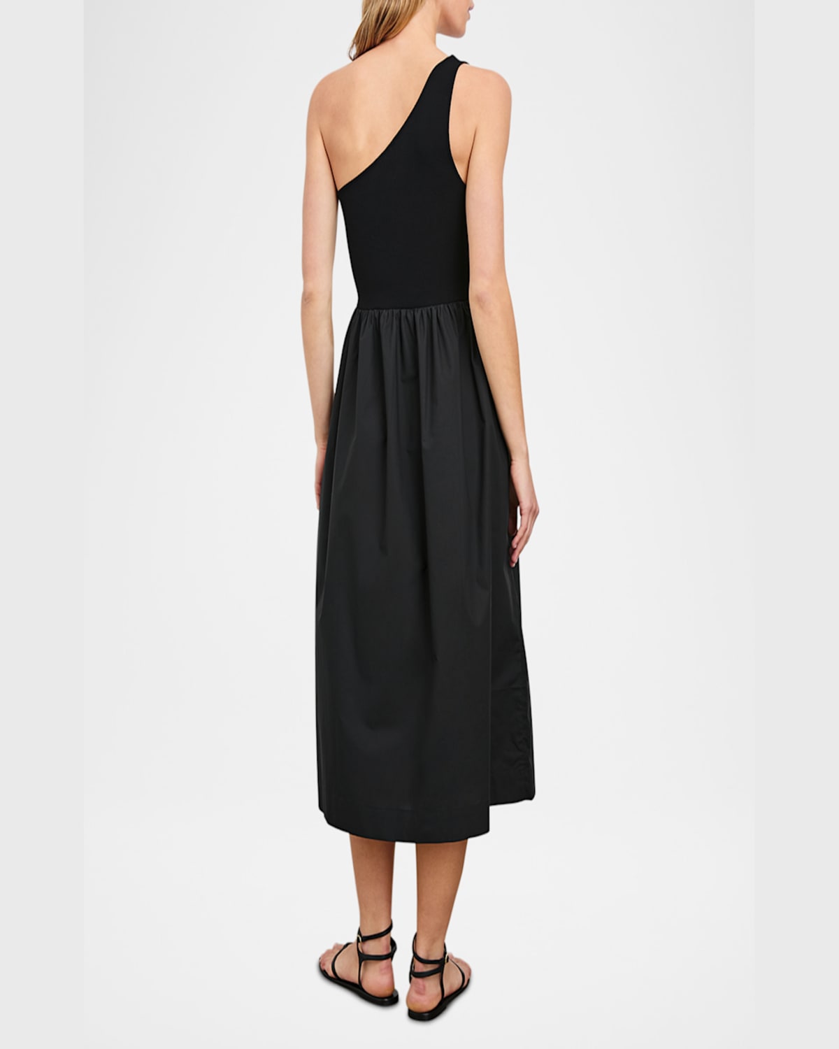 Rails Selani One-shoulder Midi Dress In Black