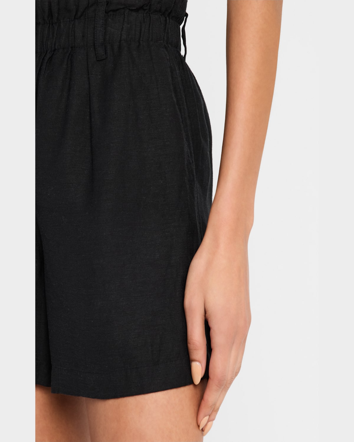 Rails Monte Paper Bag Shorts In Black