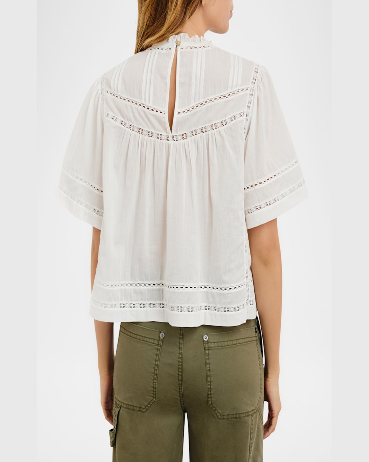 RAILS DAISY EYELET-EMBROIDERED BLOUSE 