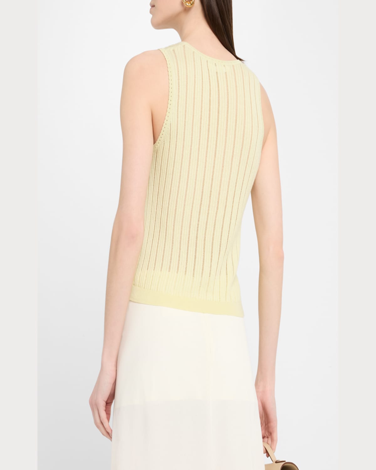 Shop Sablyn Juna Scoop-neck Tank Top In Pale Citron