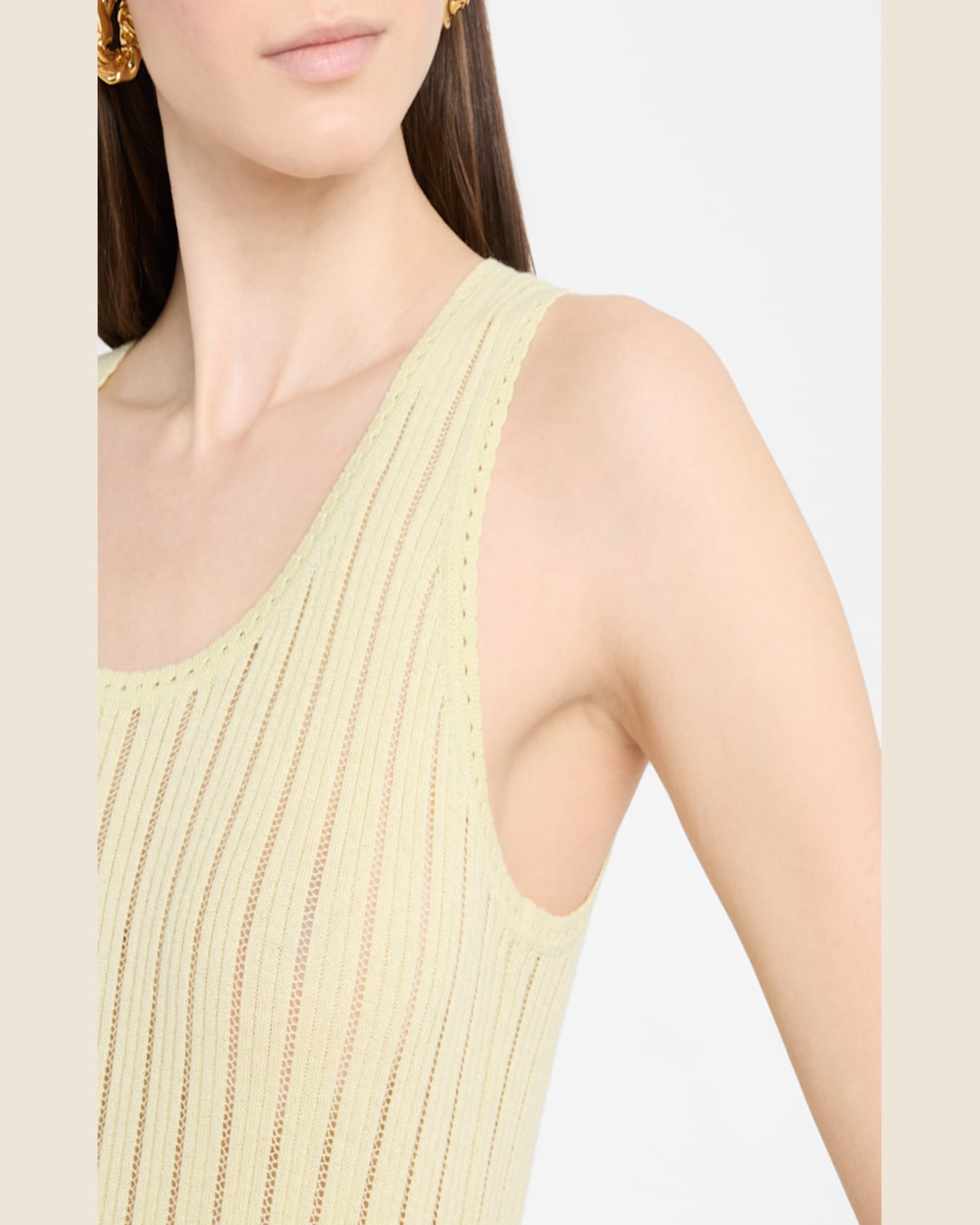 Shop Sablyn Juna Scoop-neck Tank Top In Pale Citron