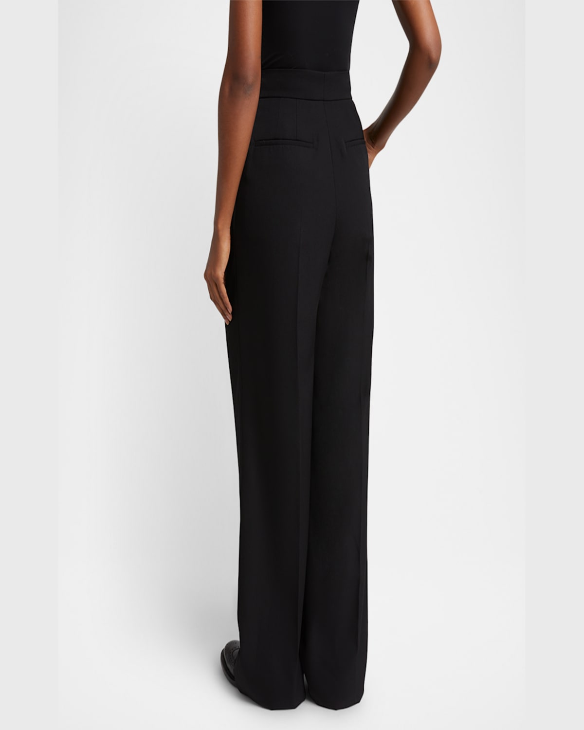 ERDEM PLEATED WIDE-LEG TROUSERS 