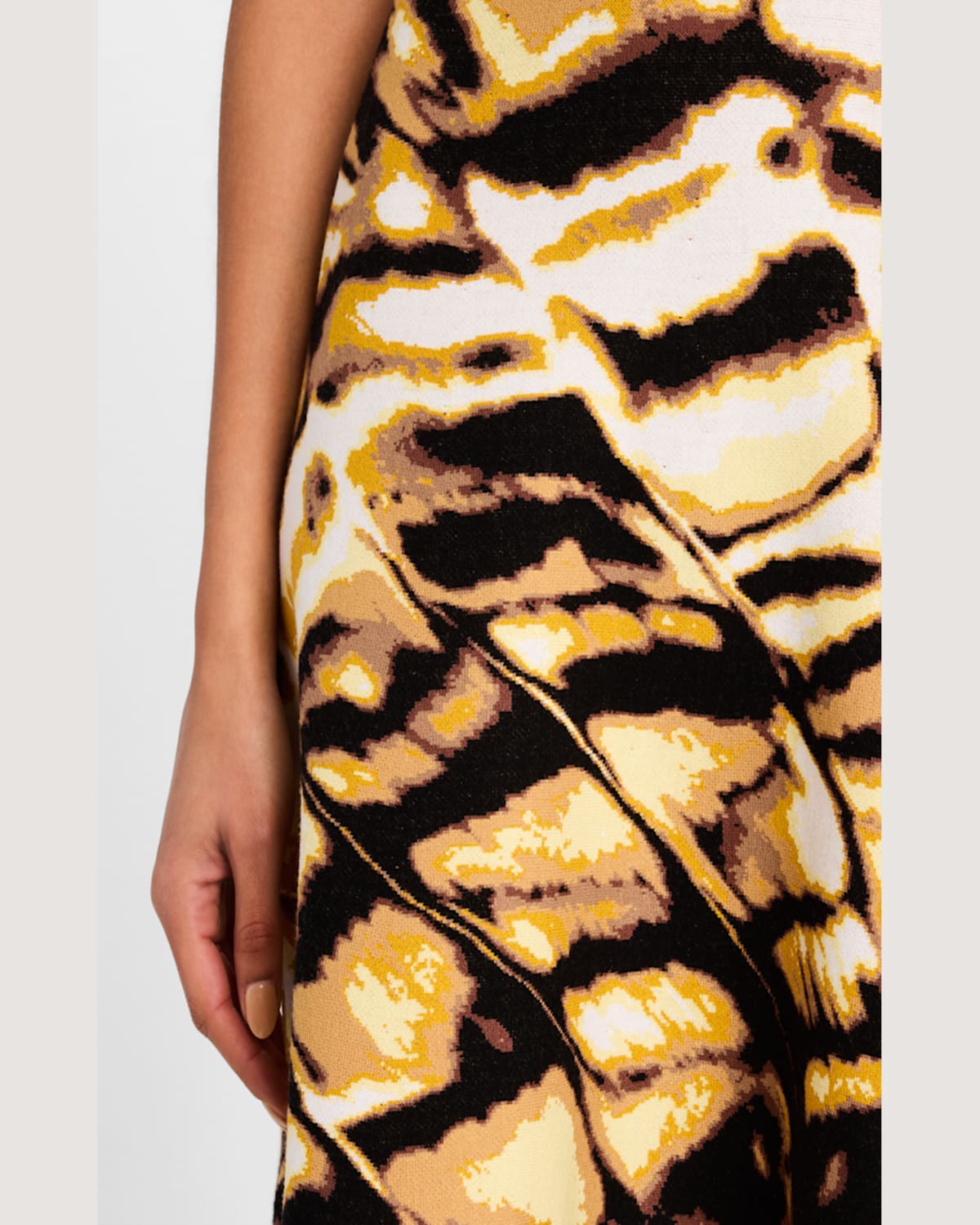 Shop Oscar De La Renta Sleeveless Butterfly Jacquard Knit Midi Dress