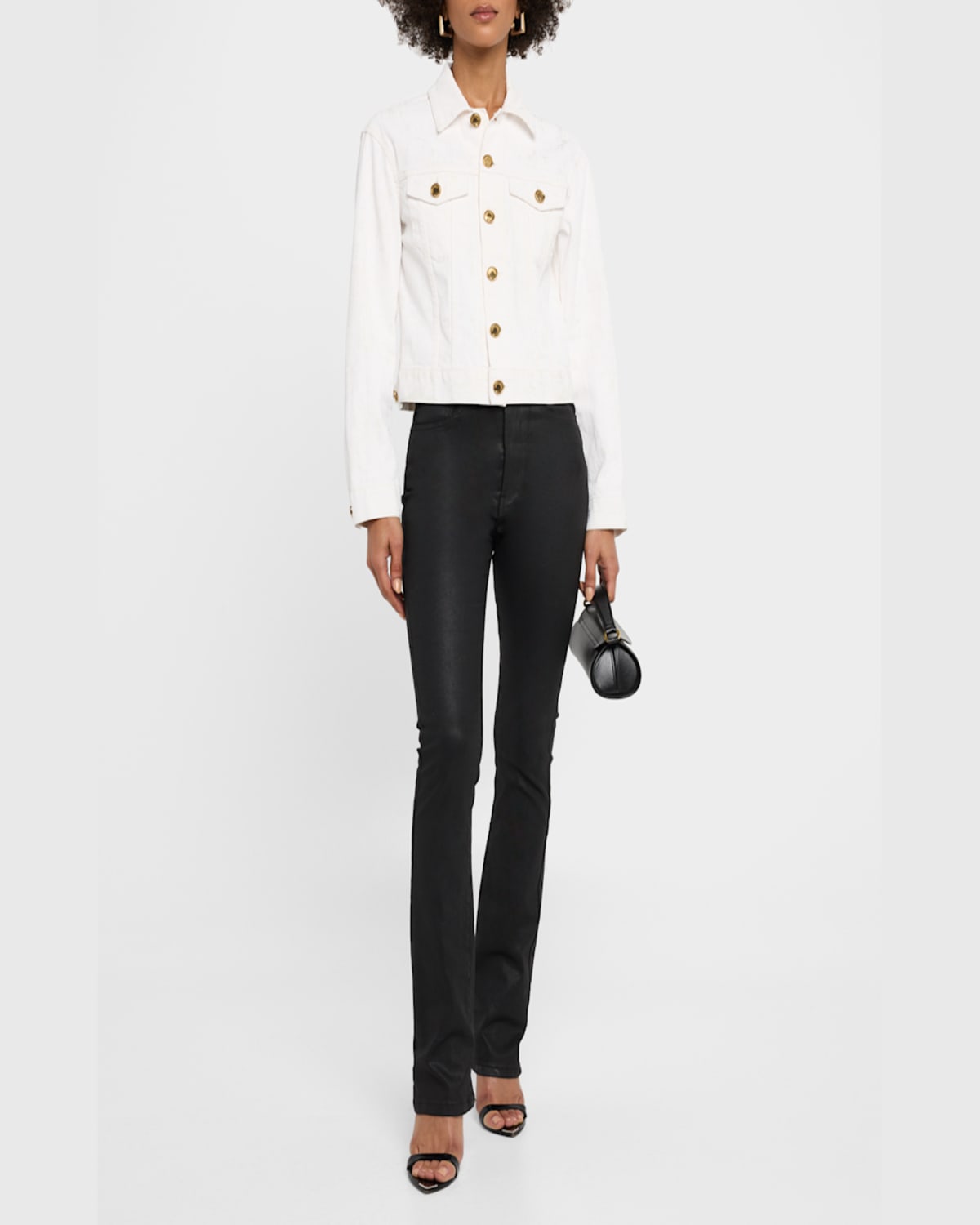 ROBERTO CAVALLI COATED DENIM JACKET 