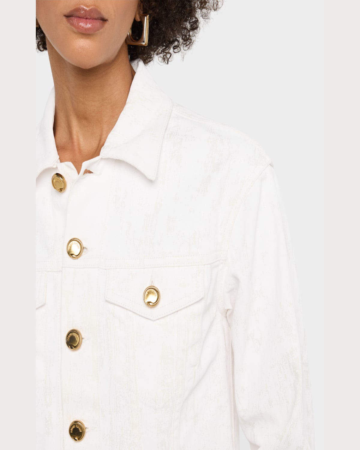 ROBERTO CAVALLI COATED DENIM JACKET 