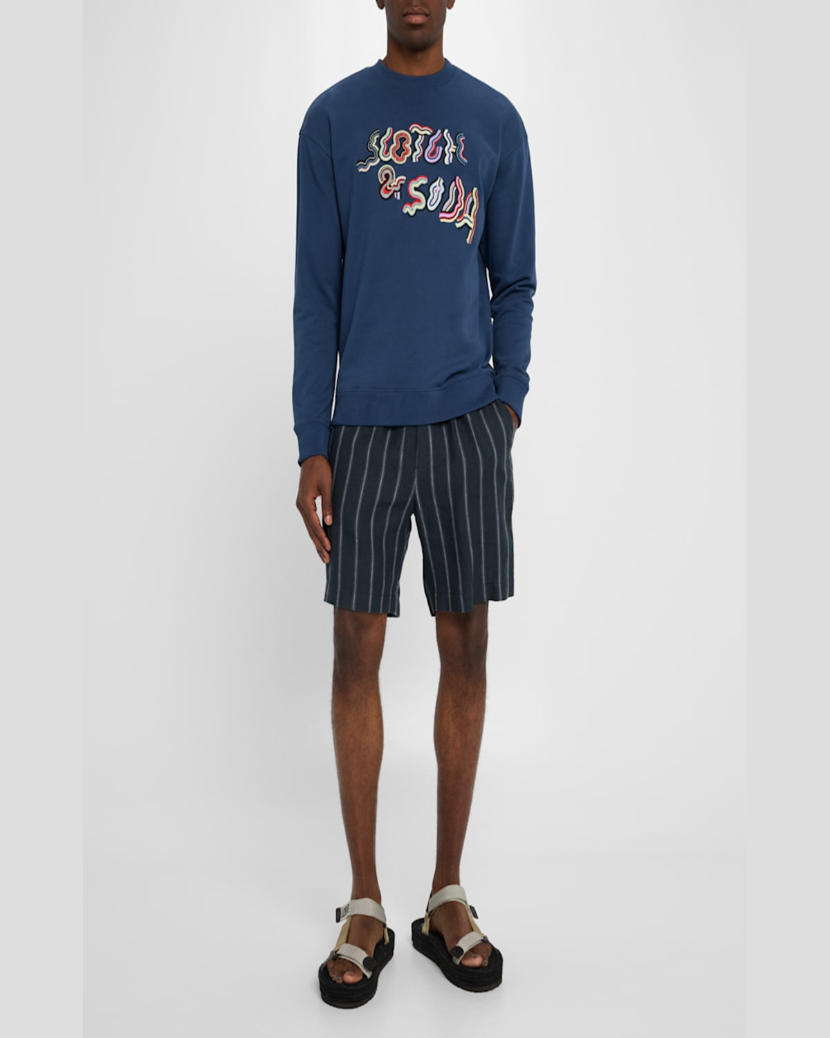 SCOTCH & SODA MEN'S EMBROIDERED RELAXED-FIT SWEATSHIRT