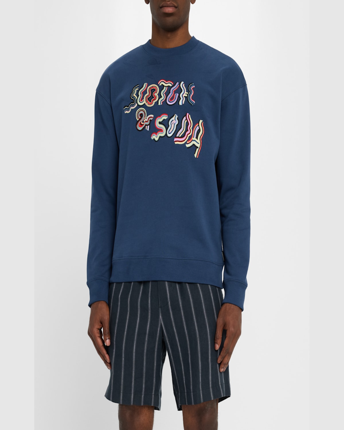 SCOTCH & SODA MEN'S EMBROIDERED RELAXED-FIT SWEATSHIRT