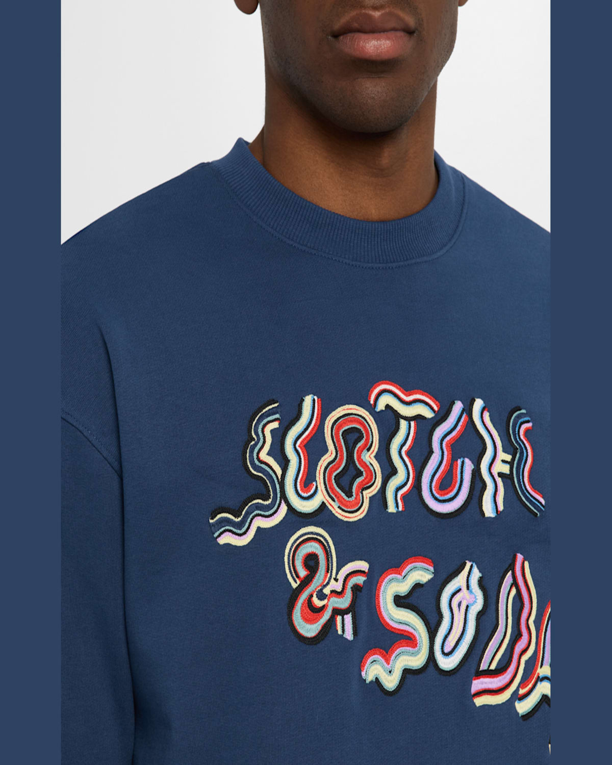 SCOTCH & SODA MEN'S EMBROIDERED RELAXED-FIT SWEATSHIRT