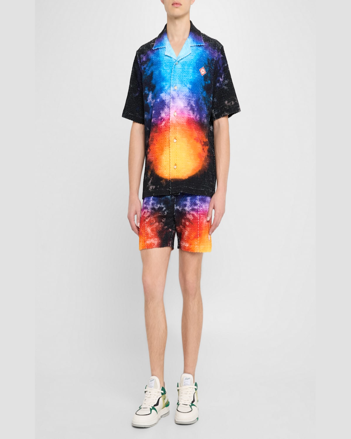 Casablanca The Gradient Towelling Bermuda And Short Multicolor In Tie Dye