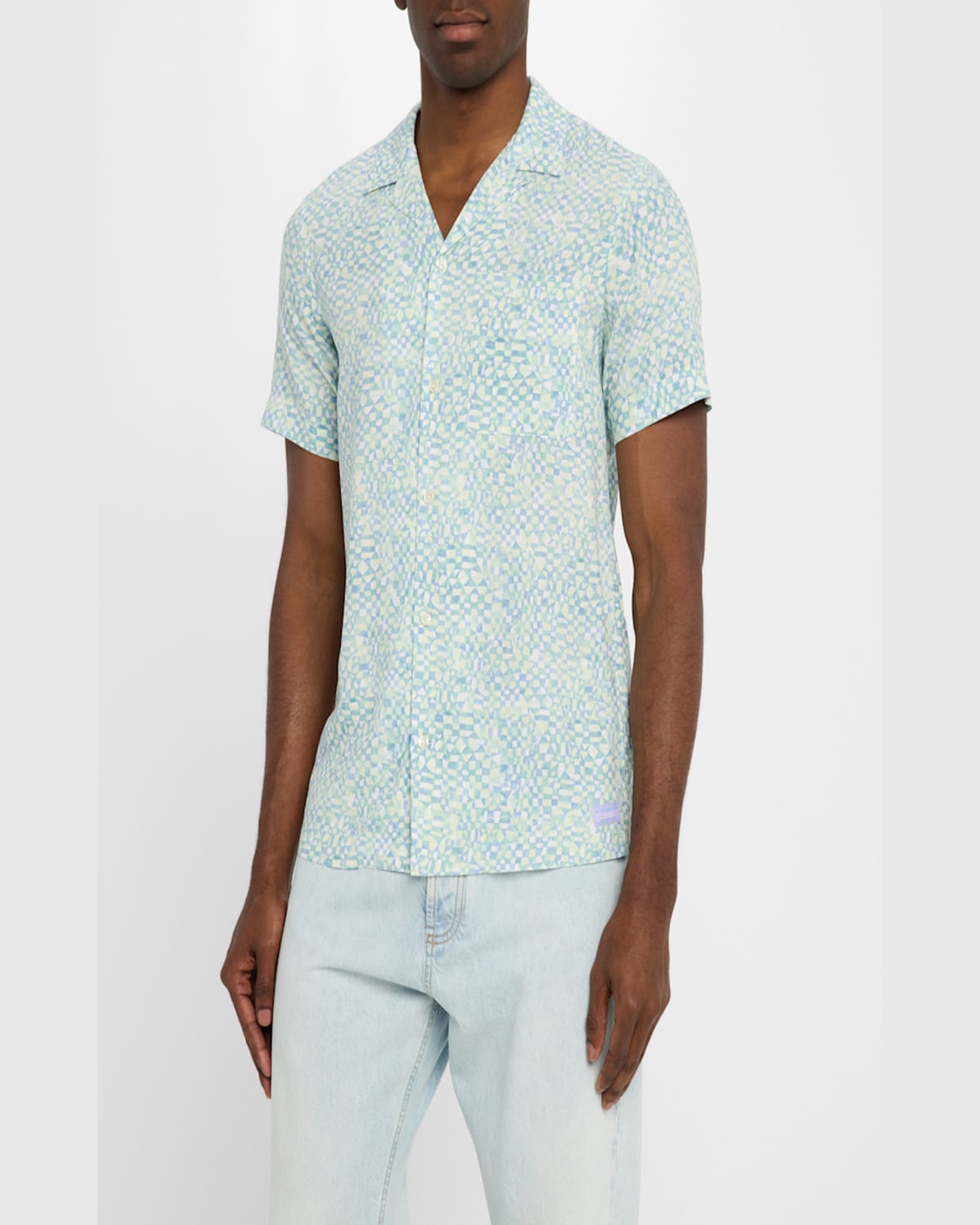 SCOTCH & SODA MEN'S ALLOVER-PRINT CAMP SHIRT