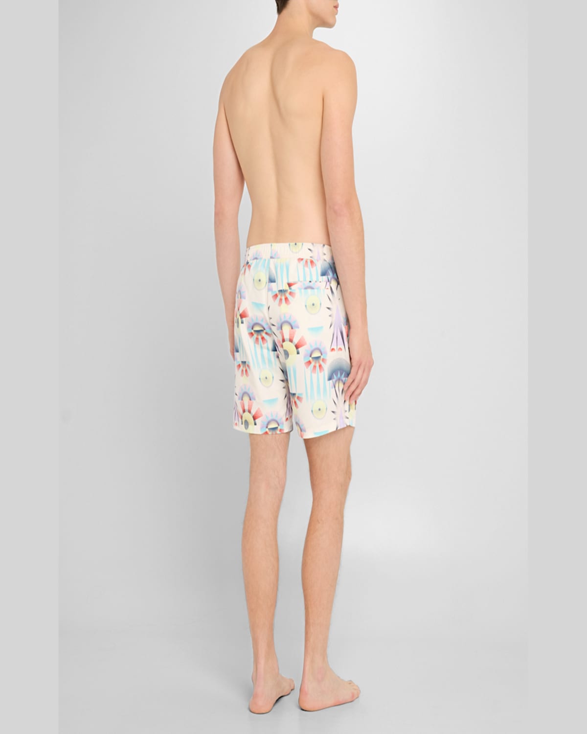 Scotch & Soda Printed Drawstring 6.3 Swim Shorts In Luna Pier White Aop