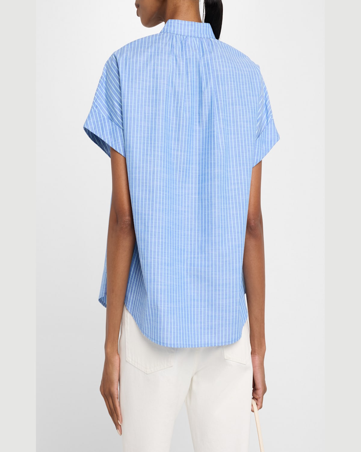 Shop Finley Jay Striped Cotton Chambray Top
