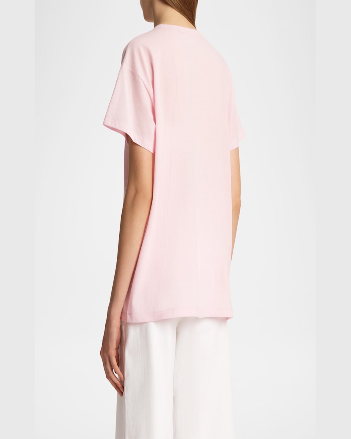 Khaite Maeve Cotton-blend Jersey T-shirt In Peony