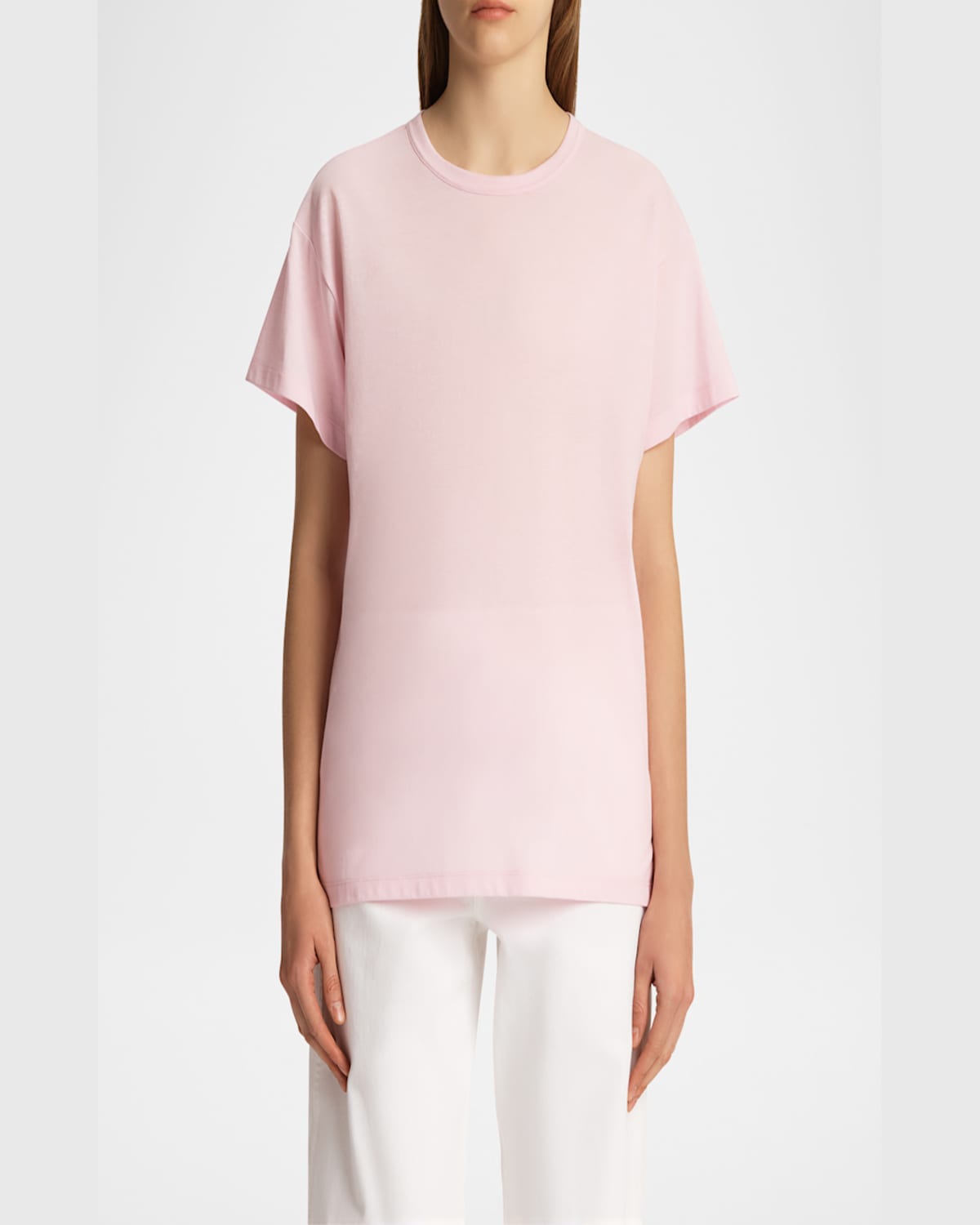 Khaite Maeve Cotton-blend Jersey T-shirt In Peony