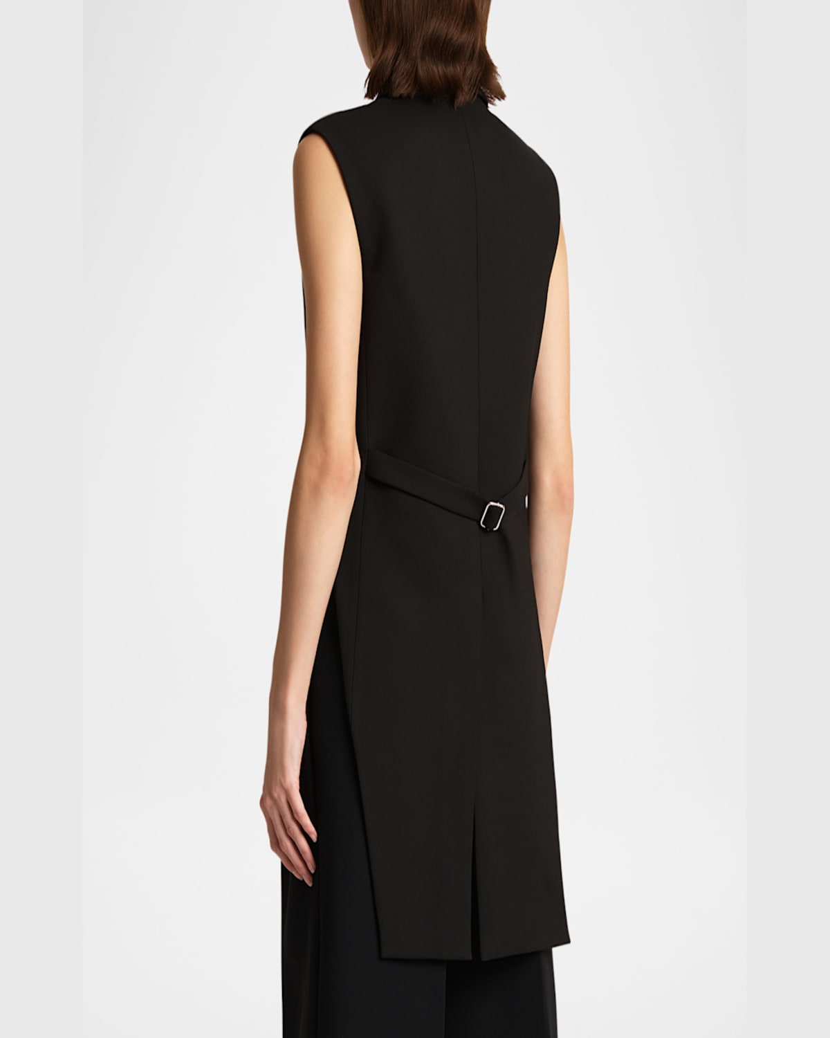 Khaite Orville Double-breasted Tuxedo Vest In Black