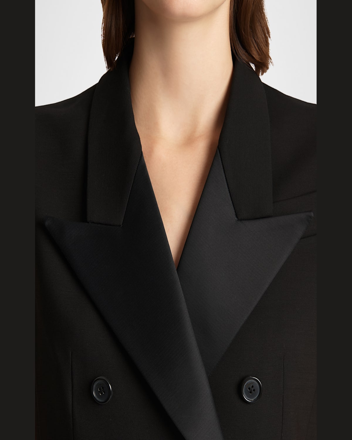 Khaite Orville Double-breasted Tuxedo Vest In Black