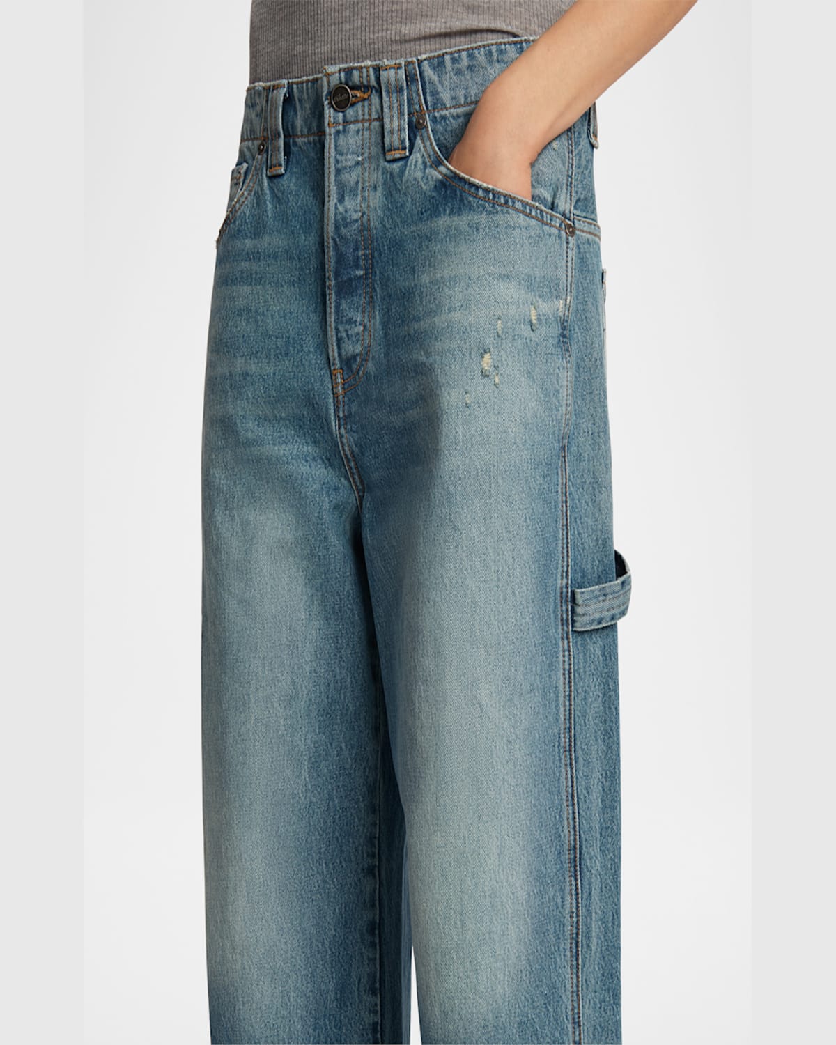 KHAITE SOWEN WIDE-LEG CARPENTER JEANS 