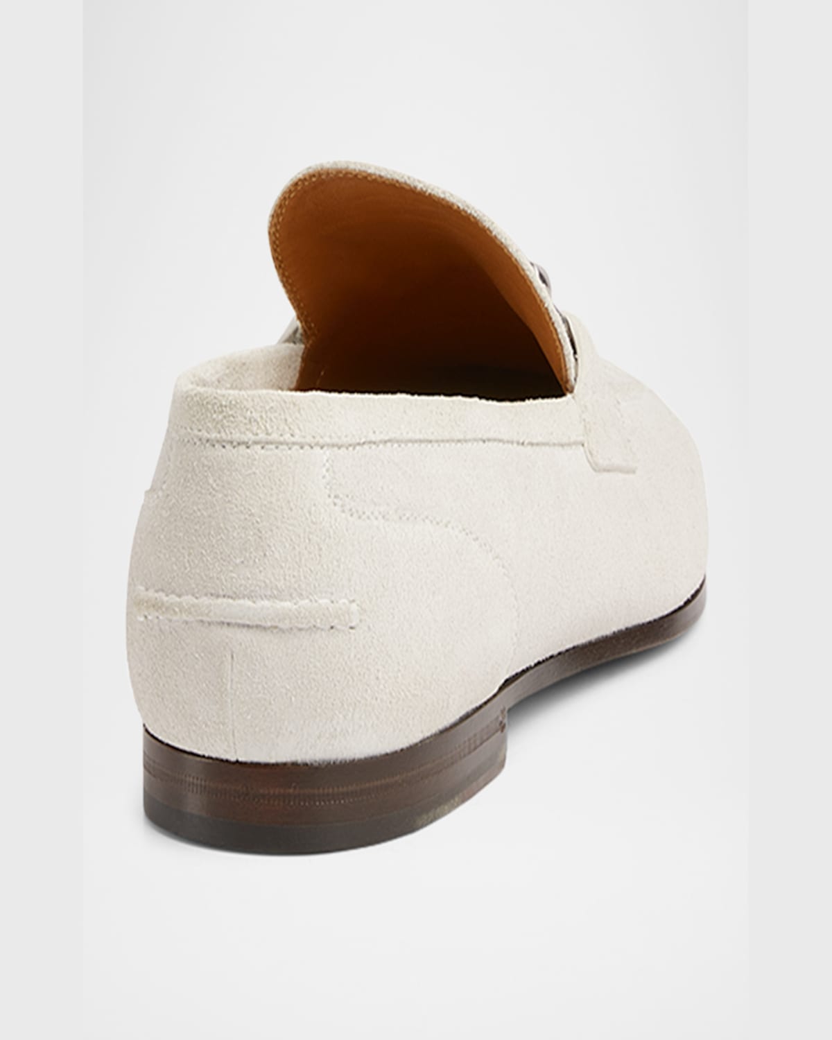 Gucci Men's Jordaan Suede Bit Loafers In Sand