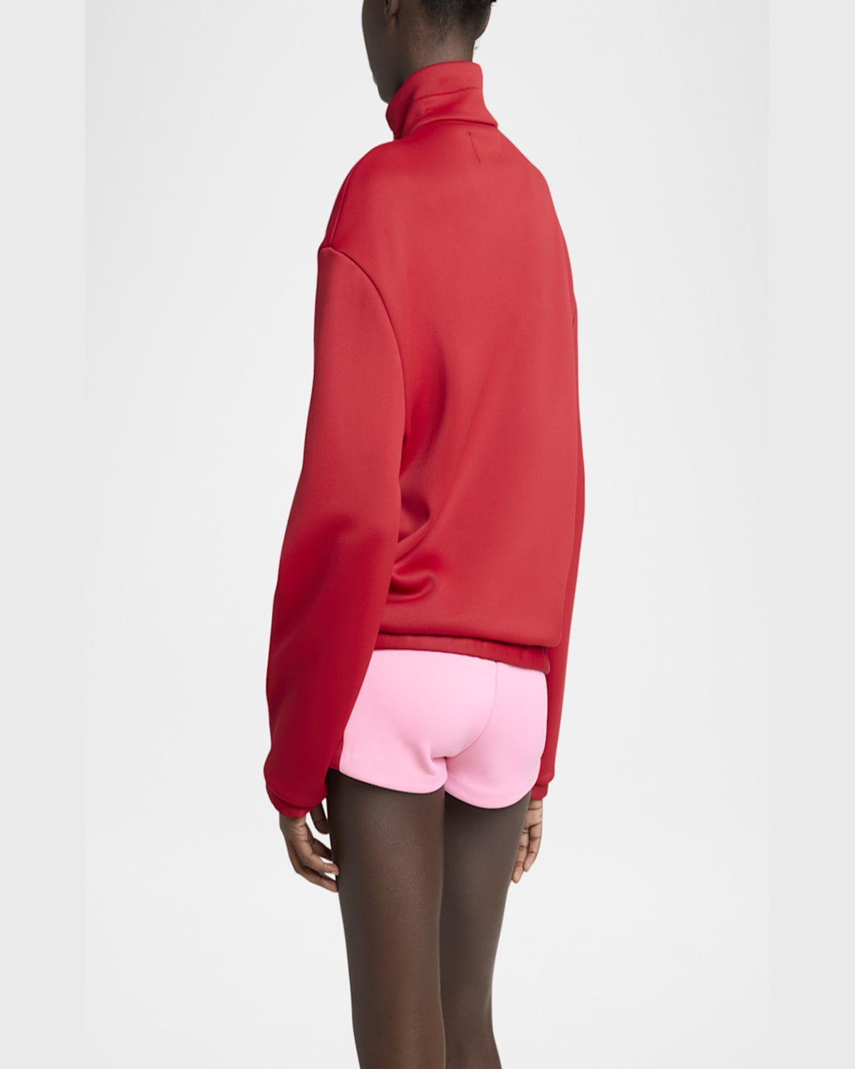 Shop Casablanca Colorblock Oversized Track Jacket In Red