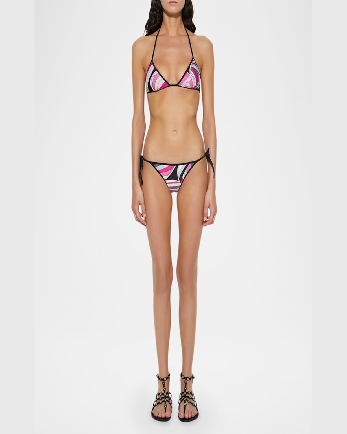PUCCI IRIDE-PRINT TRIANGLE BIKINI BOTTOMS