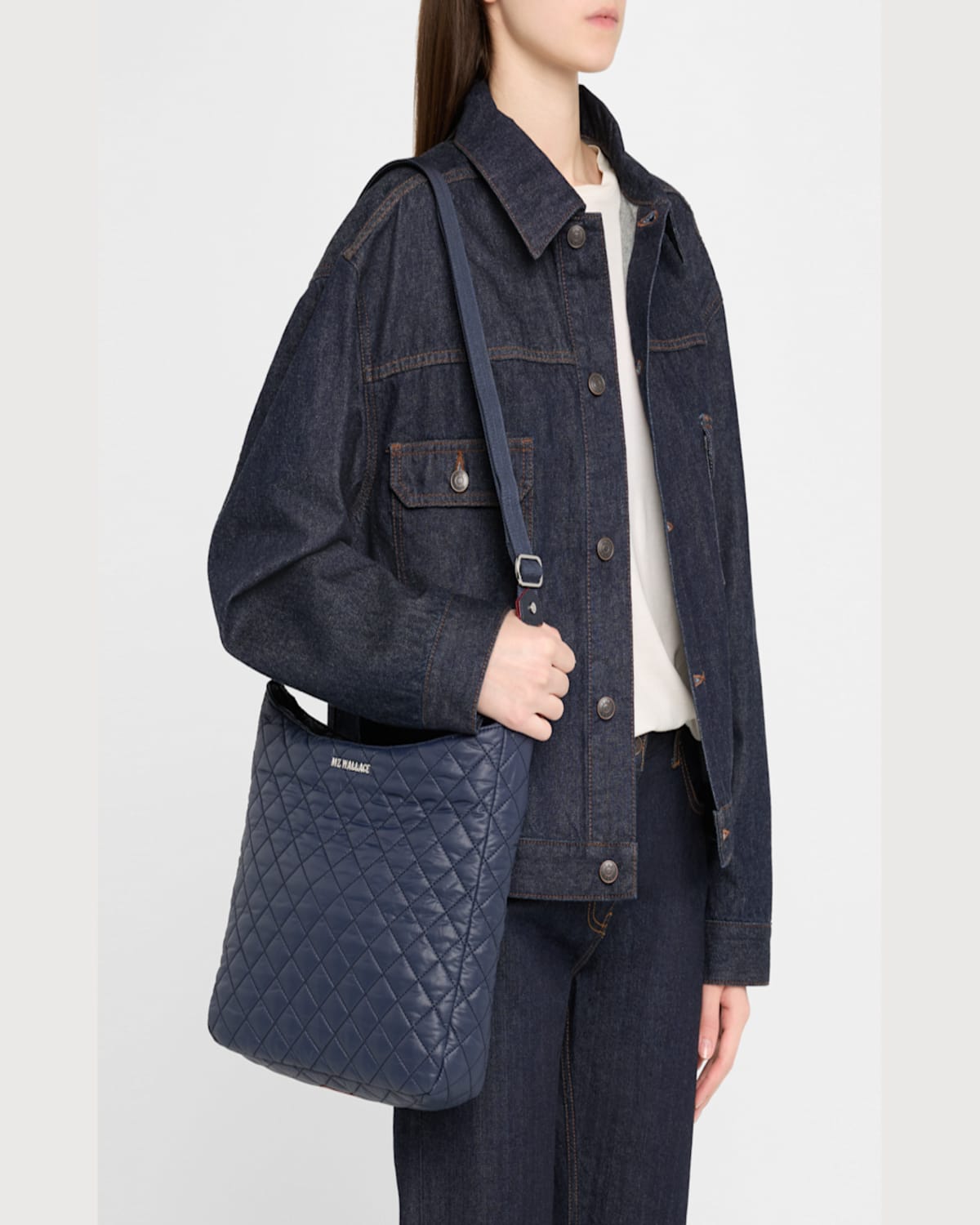 MZ WALLACE CROSBY QUILTED HOBO CROSSBODY BAG 