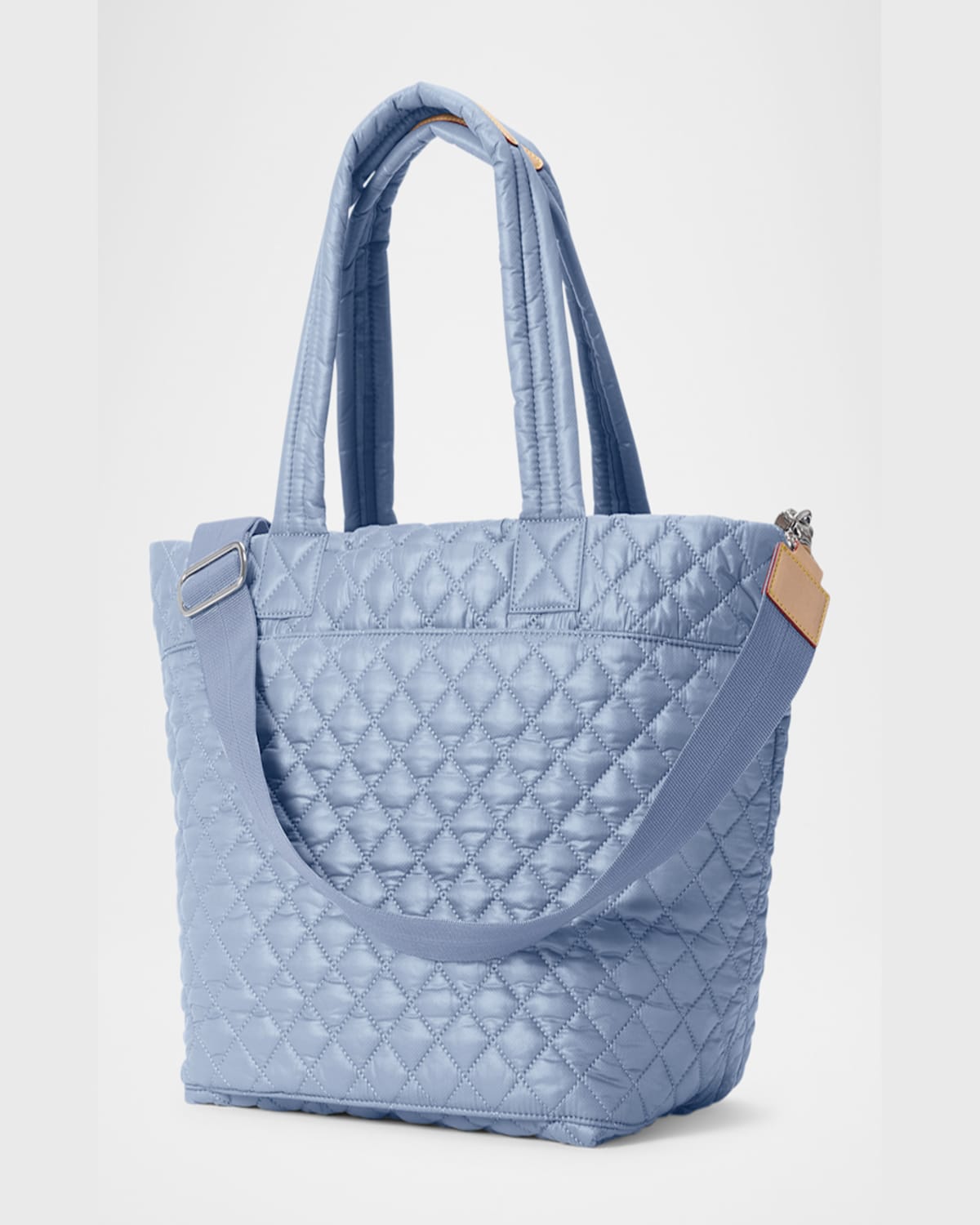 Mz Wallace Metro Deluxe Medium Quilted Tote Bag In Stone Blue