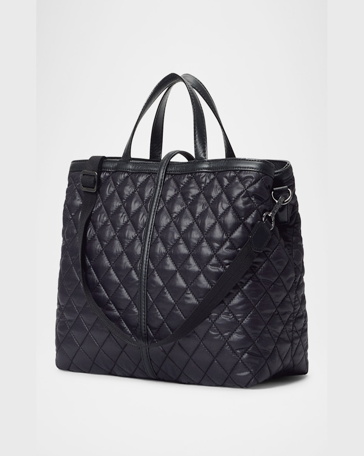 Mz Wallace Medium Astor Diamond Quilted Top Handle Bag In Black