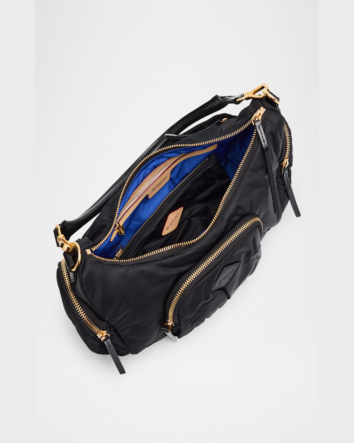 Mz Wallace Medium Chelsea Nylon Shoulder Bag In Black