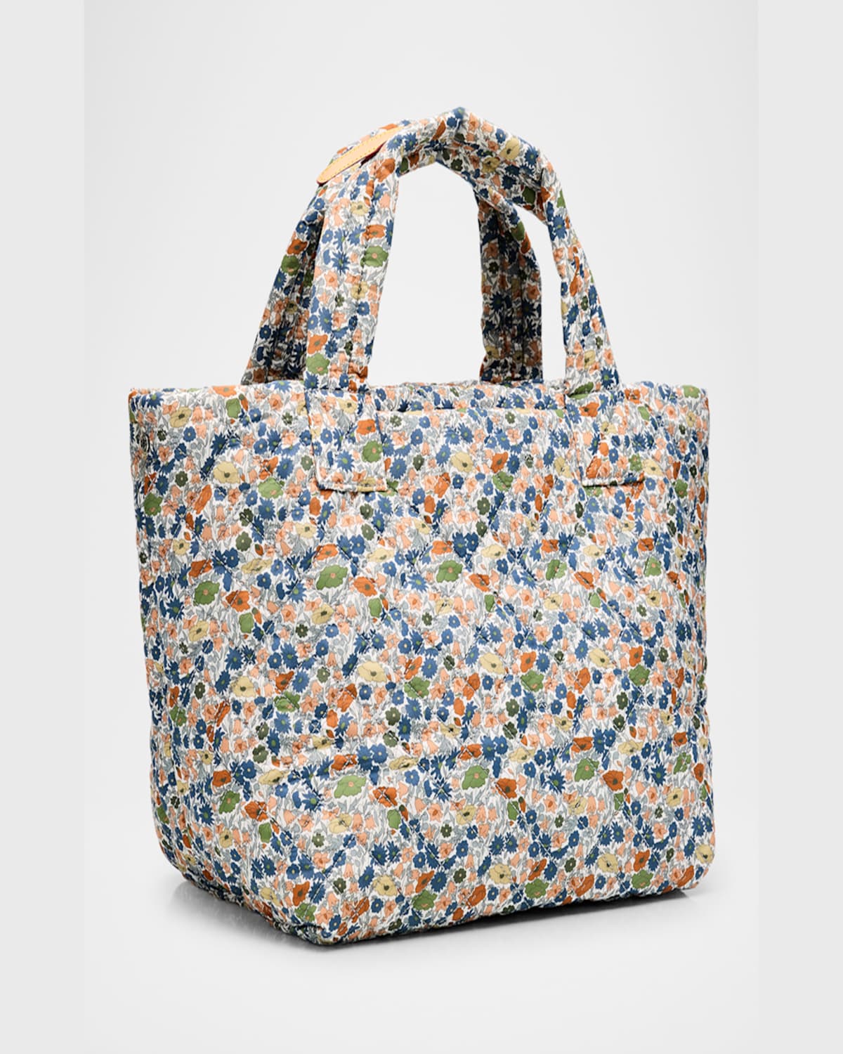 MZ WALLACE METRO DELUXE FLOWER QUILTED TOTE BAG 