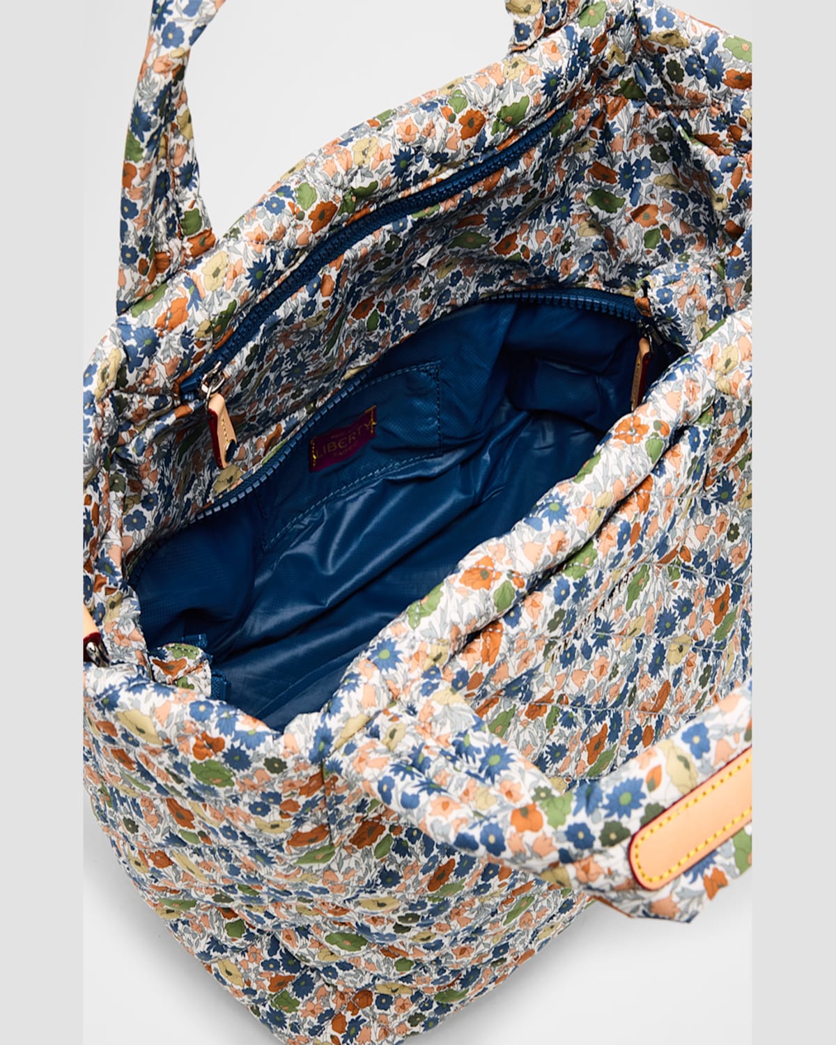 Shop Mz Wallace Metro Deluxe Flower Quilted Tote Bag In Poppy Forest