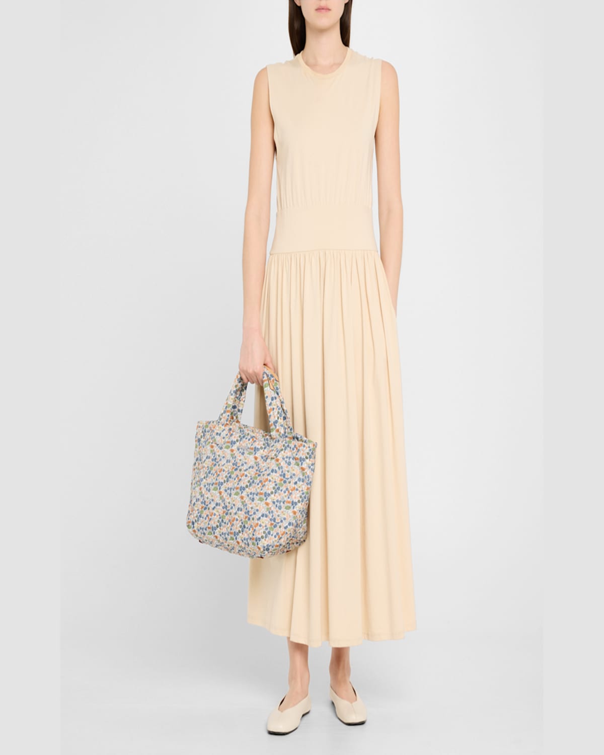 MZ WALLACE METRO DELUXE FLOWER QUILTED TOTE BAG 