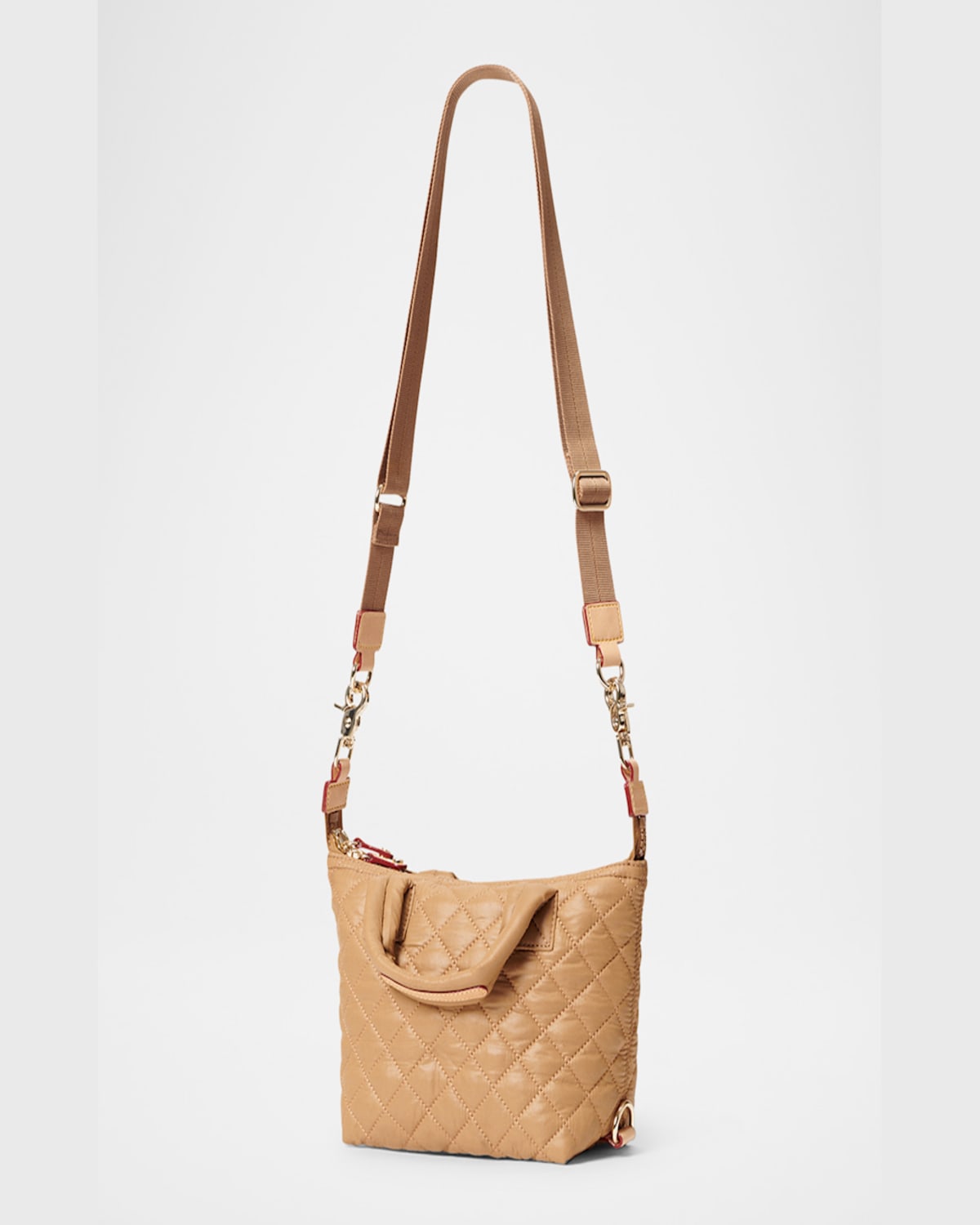 Mz Wallace Sutton Micro Quilted Crossbody Bag In Caramel