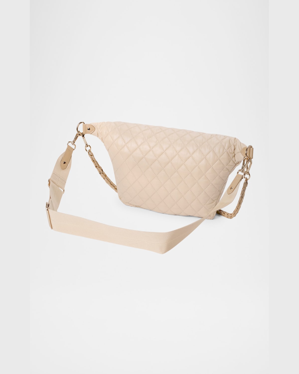 Shop Mz Wallace Crosby Sling Quilted Crossbody Bag In Buff