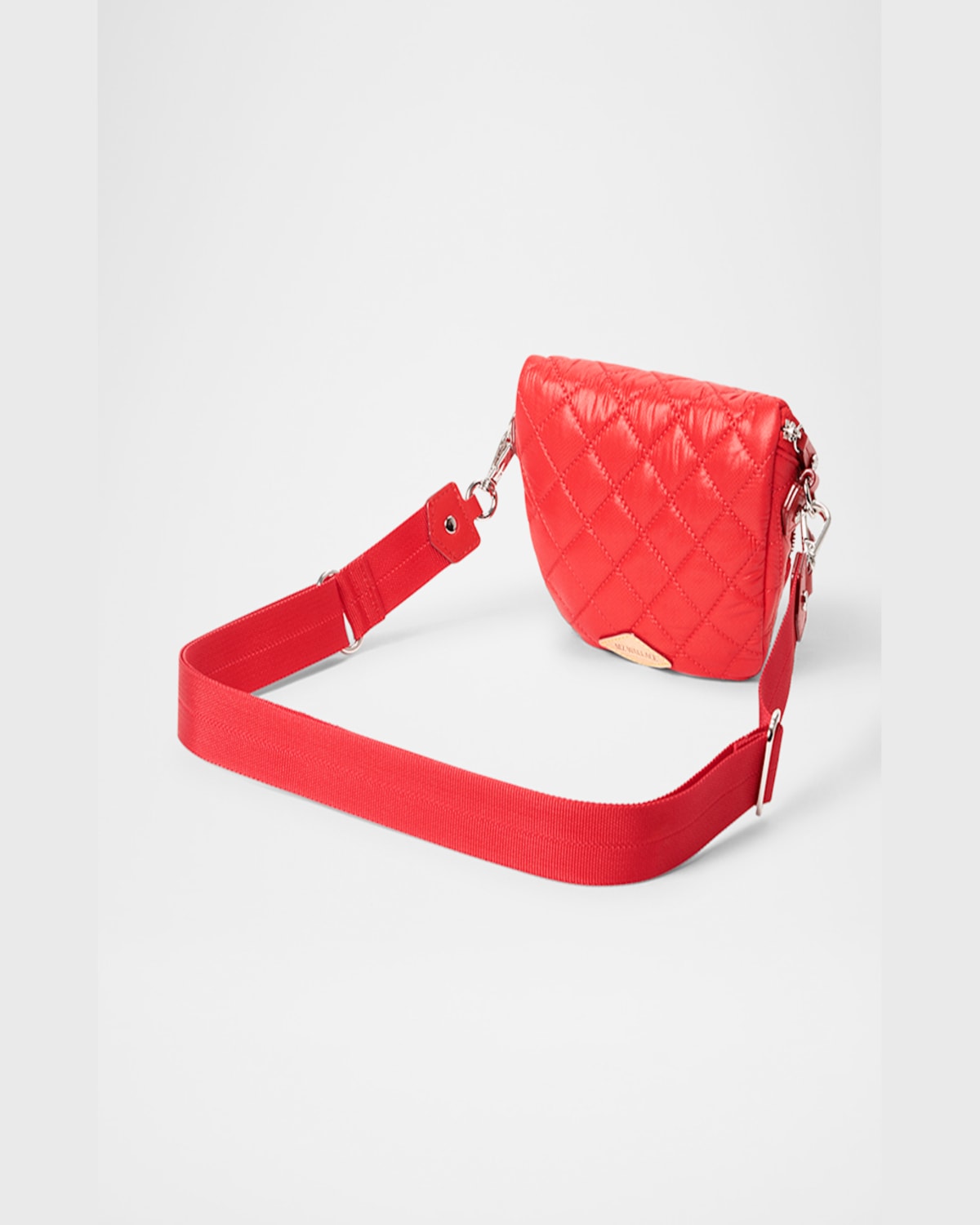 Shop Mz Wallace Crosby Micro Sling Quilted Crossbody Bag In Bright Cherry
