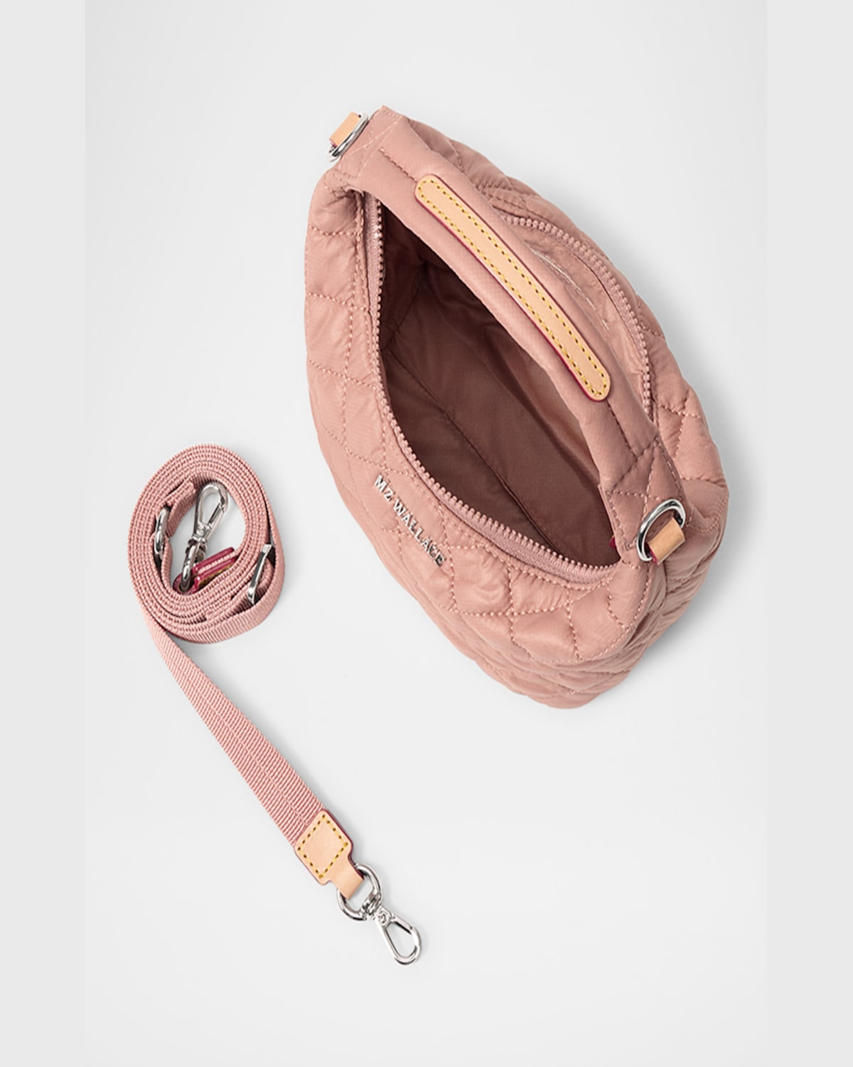 MZ WALLACE METRO MINI QUILTED HOBO CROSSBODY BAG 