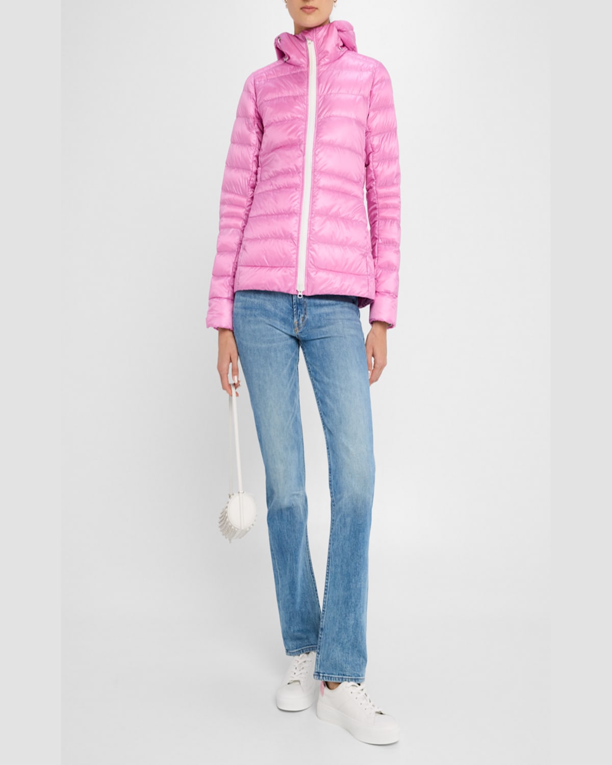 Shop Canada Goose Cypress Hoody Packable Down Puffer Jacket In Twilight Magenta
