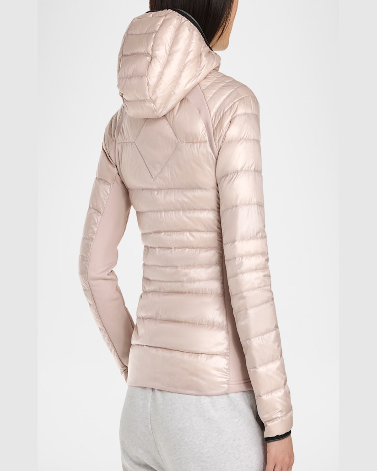 Shop Canada Goose Hybridge Lite Tech Down Hoodie Jacket In Lucent Rose