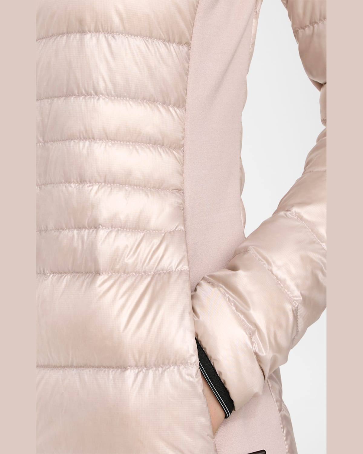 Shop Canada Goose Hybridge Lite Tech Down Hoodie Jacket In Lucent Rose