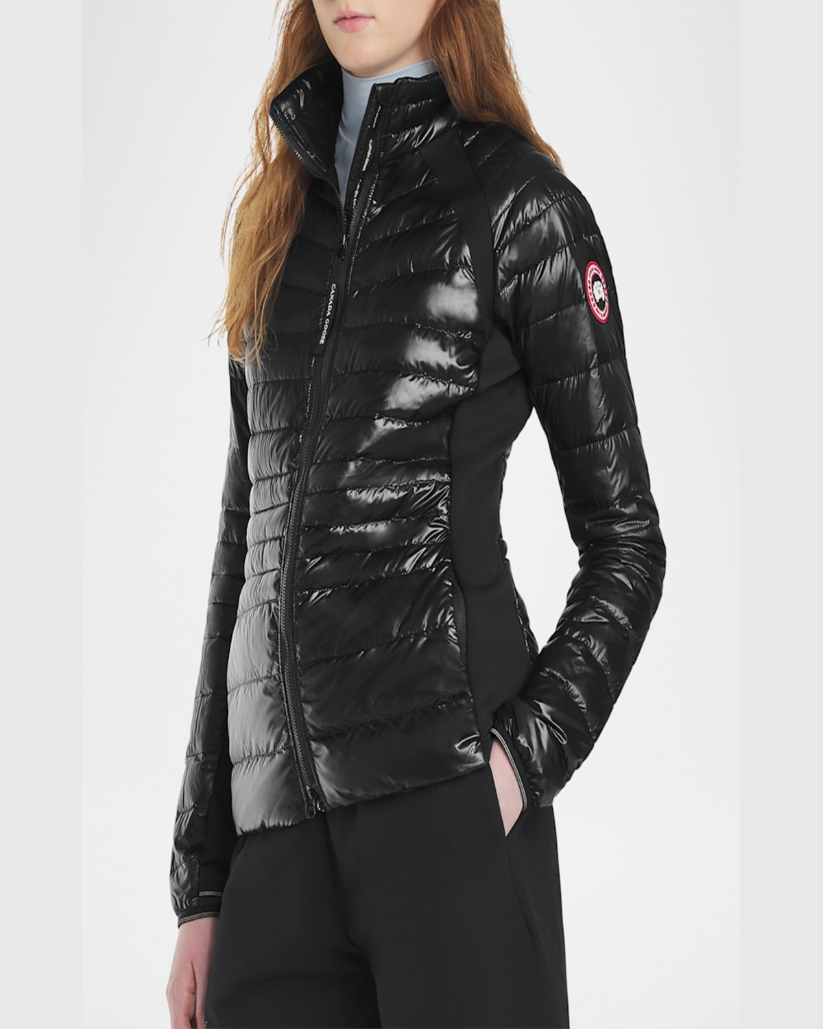 Shop Canada Goose Hybridge Lite Tech Down Jacket In Black