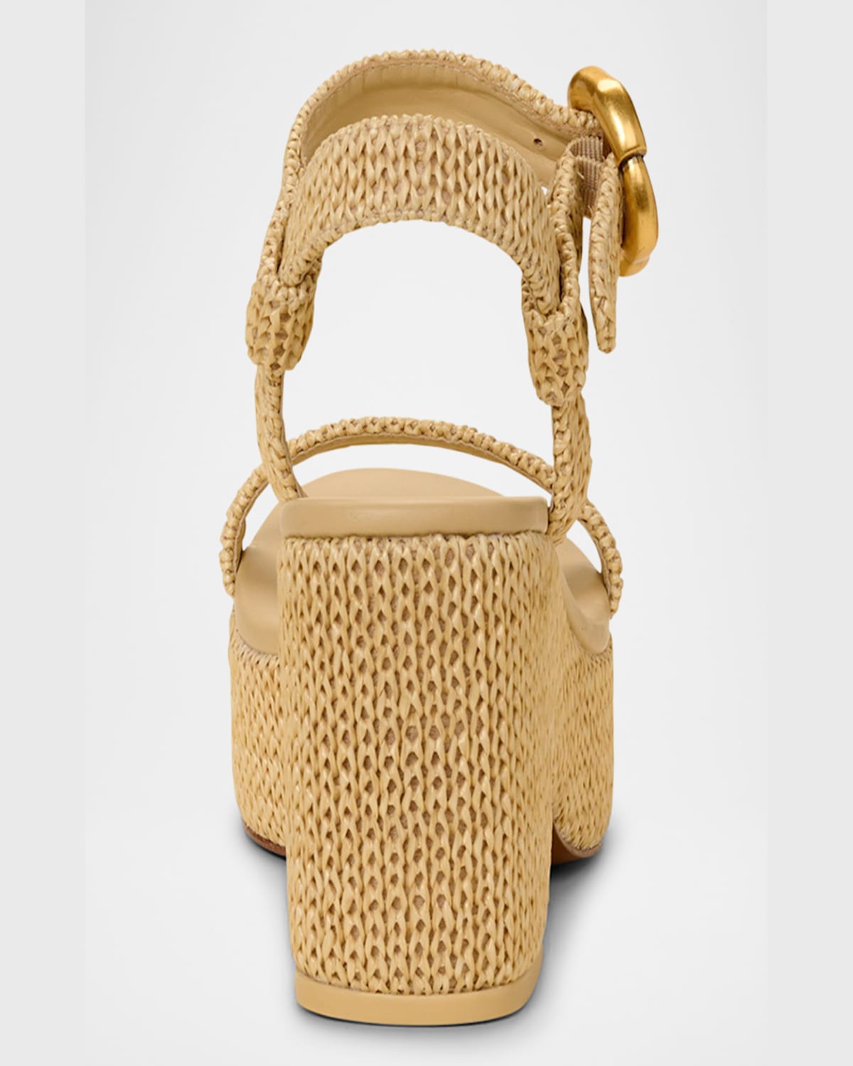 Cult Gaia Clara Ankle-strap Platform Sandals In Natural