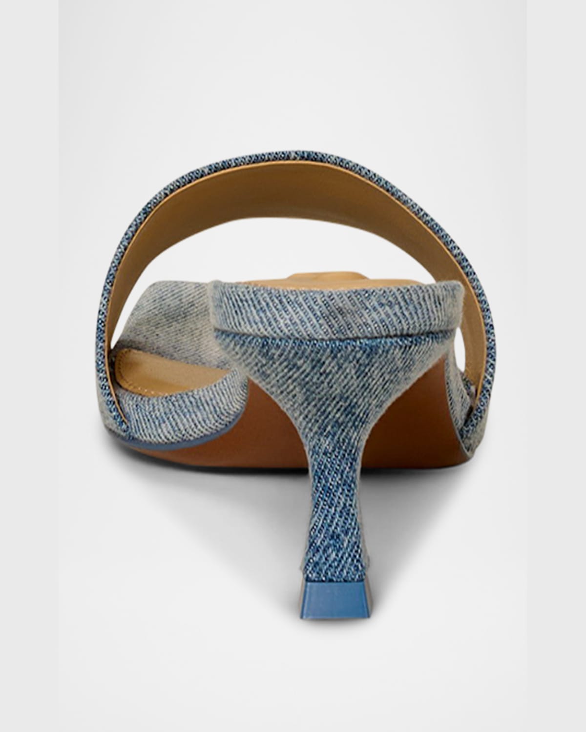 Cult Gaia Ada Denim Slide Sandals In Denim