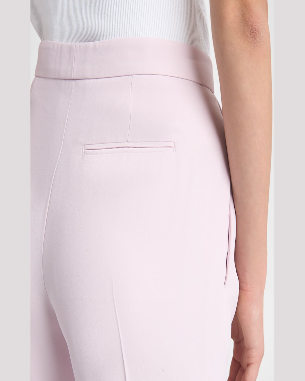 Alexander Mcqueen Mid-rise Cigarette Ankle Trousers In Mauve