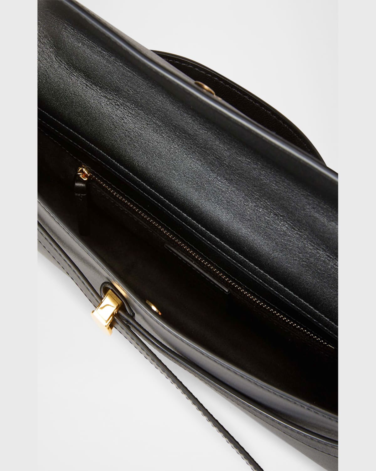 Veronica Beard Dash Belt Leather Clutch Bag In Black