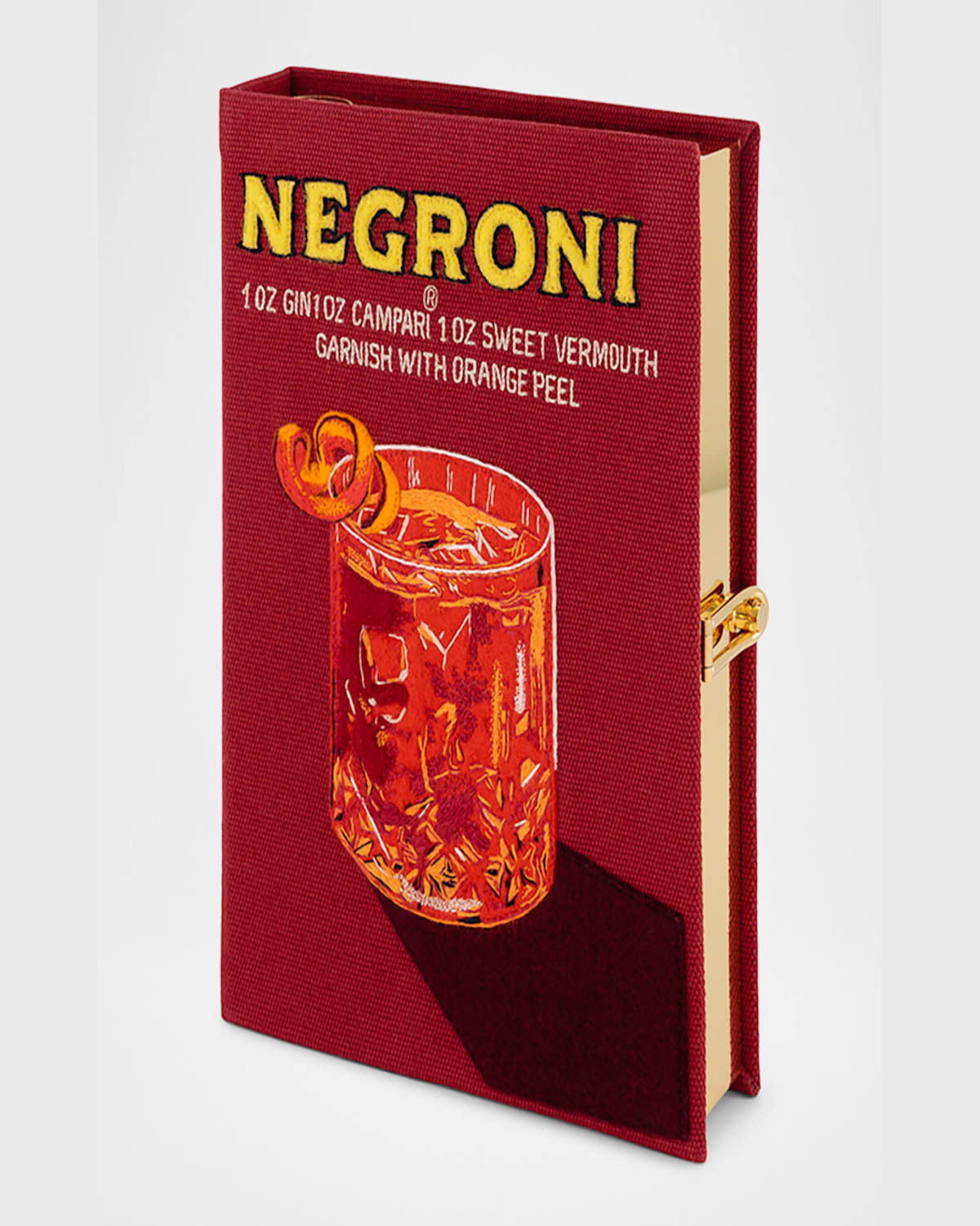 Olympia Le-tan Negroni Book Clutch Bag In Camelia