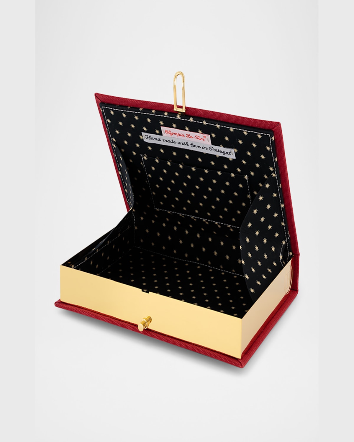 Olympia Le-tan Negroni Book Clutch Bag In Camelia