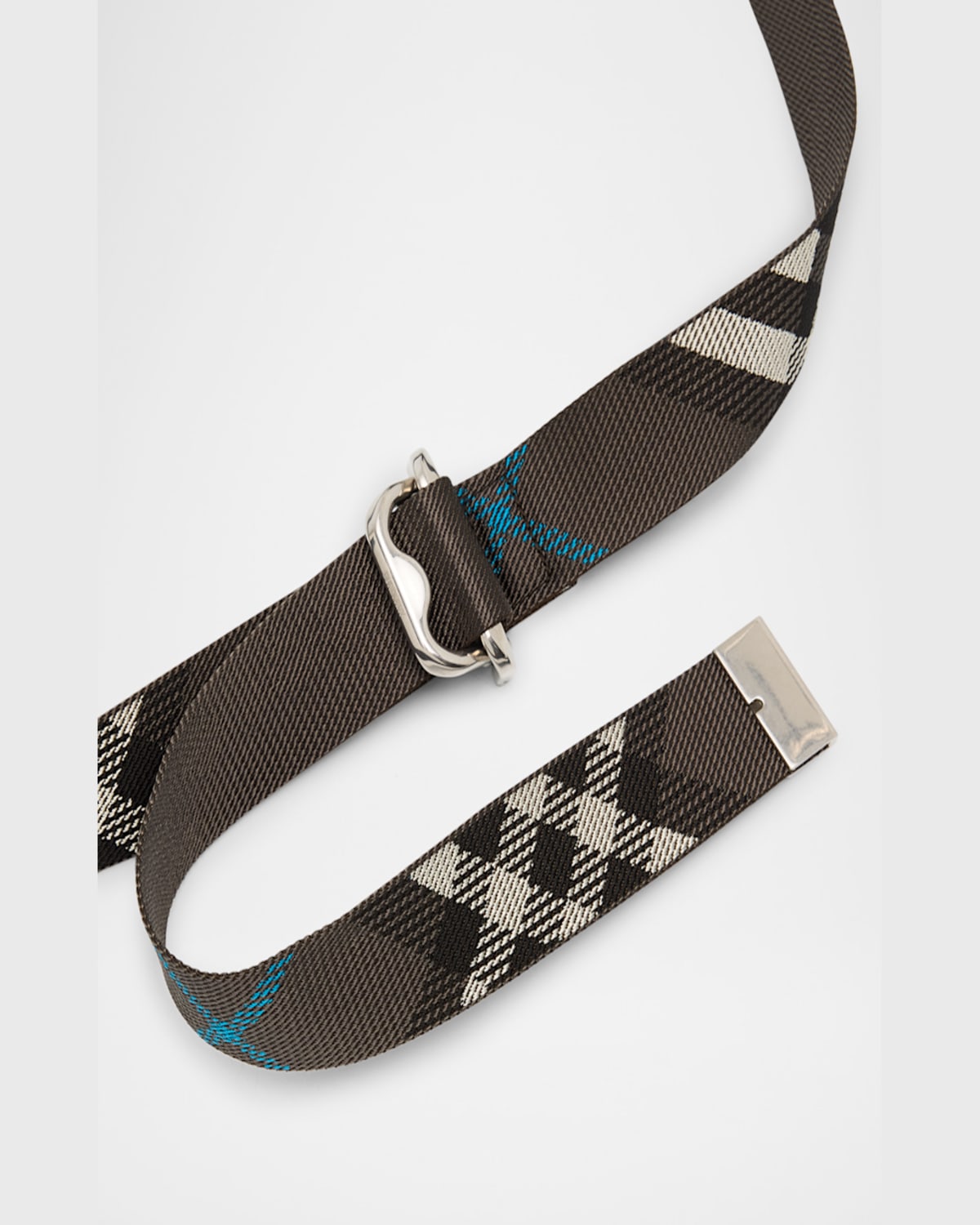 Burberry Men's Check Webbing B-buckle Belt In Snug