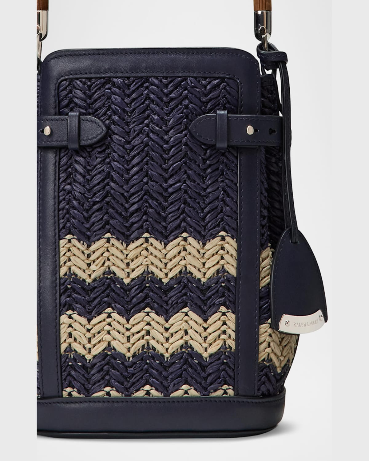 Ralph Lauren The Ralph Small Chevron Bucket Bag In Navy Mu