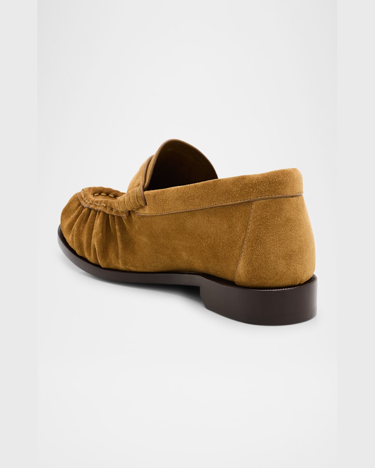Saint Laurent Camel Suede Le Loafer Loafers In Brown