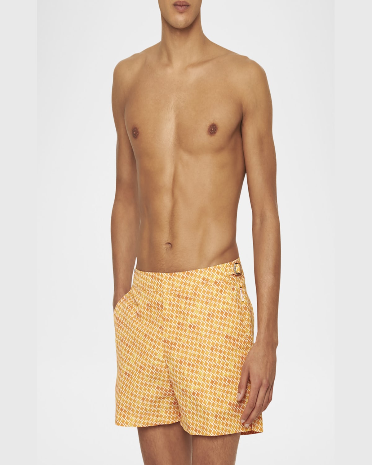 Orlebar Brown Setter High-low 4.5 Swim Trunks In Calypso Orange